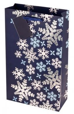 Cakewalk - 2-Bottle Blue Snowflake Bag