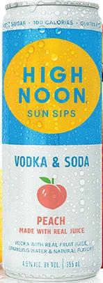 High Noon Sun Sips - Peach Vodka & Soda (4 pack 12oz cans) (4 pack 12oz cans)